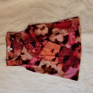 Pink Swirly Print Silky Tank - Small